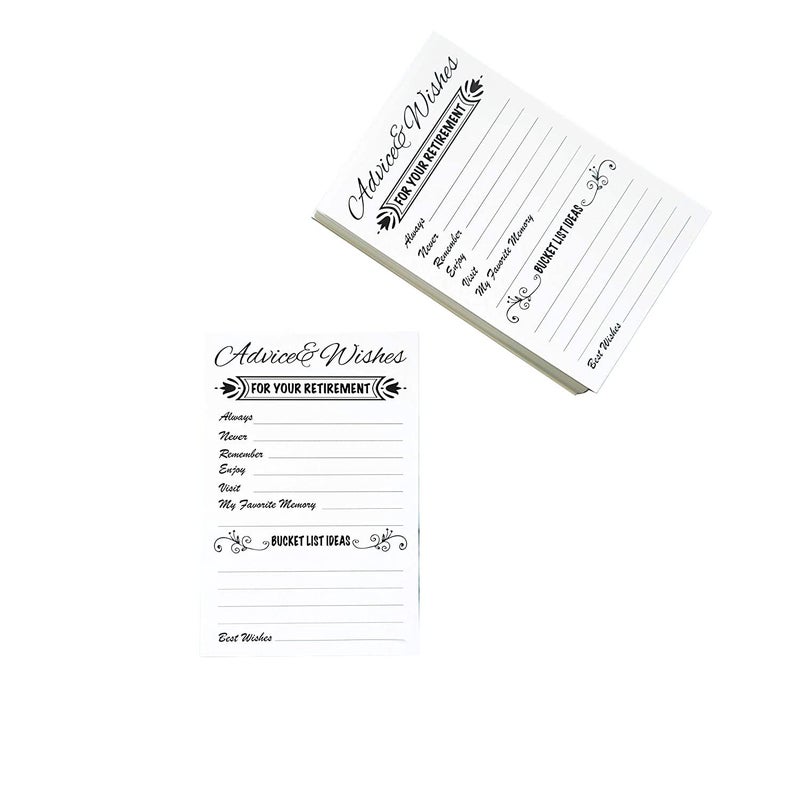 RXBC2011 Advice and wishes Card for retirement party Happy Retiree Celebration Gift Sharing Well Wishes And Memories happy retirement wishes Card Pack of 50 (white) - Image 5